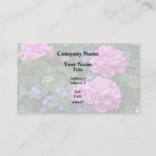 Carte De Visite Geraniums et Periwinkle