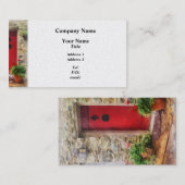 Carte De Visite Geraniums par Red Door (Devant / Derrière)
