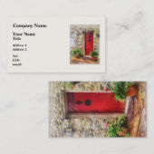 Carte De Visite Geraniums par Red Door (Devant / Derrière)