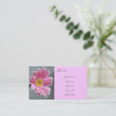 Carte De Visite Gerbera rose (Debout devant)