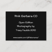 Carte De Visite Gerbera rose Co ACEO (Dos)