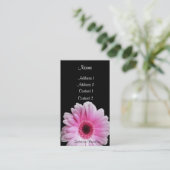 Carte De Visite Gerbera rose - customisé (Debout devant)