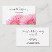 Carte De Visite Gerbera Rose Daisies Élégante Photographie (Devant / Derrière)