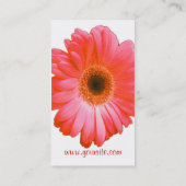 Carte De Visite Gerbera rouge (Dos)