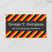 Carte De Visite German Language Translator, Teacher, Tutor (Devant)