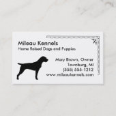 Carte De Visite German Wirehaired Pointer Silhouette (Devant)