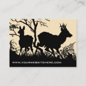 Carte de visite germanique démodé de style - cerf (Dos)