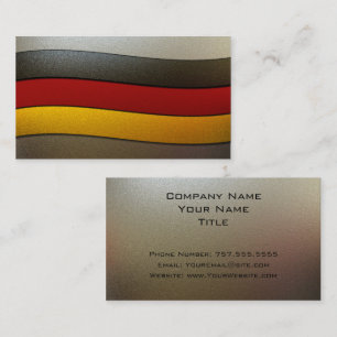 Carte De Visite Germany Flag Colors-Chrome by Shirley Taylor