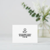 Carte De Visite Geste gratuit de gentillesse (Debout devant)