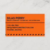 Carte De Visite Gestion de construction Casque orange (Dos)
