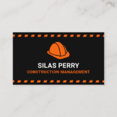 Carte De Visite Gestion de construction Casque orange (Devant)