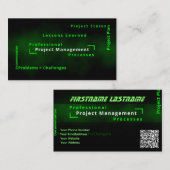 Carte De Visite Gestion de projet solutions d'entreprise termes ex (Devant / Derrière)