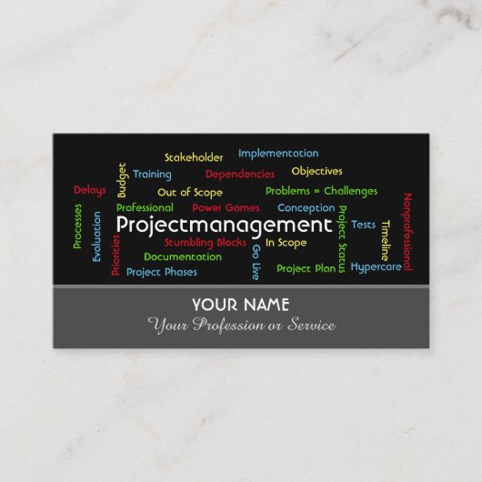 Carte De Visite Gestion de projets et conseil (Devant)