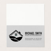 Carte De Visite Gestion des bâtiments | Handyman | Icône d'accueil (Extérieur déplié)