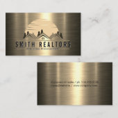 Carte De Visite Gestion des bâtiments | Immobilier | Métal or (Devant / Derrière)