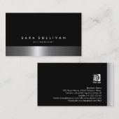 Carte De Visite Gestion financière comptable Dark Chrome (Devant / Derrière)
