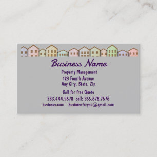 Carte De Visite Gestion immobilière professionnelle de maison et d