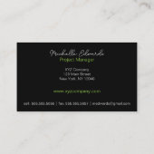 Carte De Visite Gestionnaire Abstrait géométrique minimal moderne (Dos)