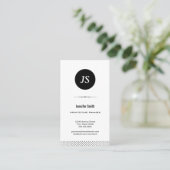 Carte De Visite Gestionnaire d'architecture - Blanc noir propre (Debout devant)