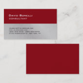 Carte De Visite Gestionnaire de consultant Creative Red Grey (Devant / Derrière)