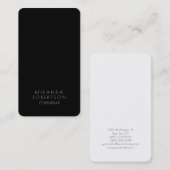 Carte De Visite Gestionnaire de consultants créatifs Black White t (Devant / Derrière)