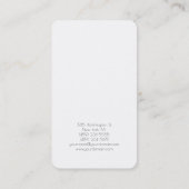 Carte De Visite Gestionnaire de consultants créatifs Black White t (Dos)