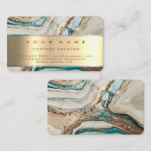 Carte De Visite Gestionnaire de contenu de Marble Social Media Man (Devant / Derrière)