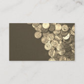 Carte De Visite Gestionnaire de fonds | Comptabilité | Pièces (Dos)