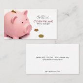 Carte De Visite Gestionnaire de fonds | Comptabilité | Tirelire (Devant / Derrière)