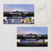 Carte De Visite Gestionnaire de gestion des biens professionnels (Devant / Derrière)