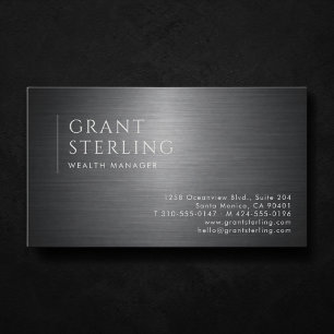 Carte De Visite Gestionnaire de patrimoine Metallic Professional