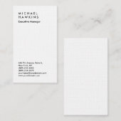 Carte De Visite Gestionnaire de plaine professionnelle de lin élég (Devant / Derrière)