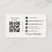 Carte De Visite Gestionnaire de Propriété de Luxe Code QR Photo Ne (Dos)