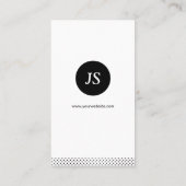 Carte De Visite Gestionnaire de publicité - Blanc noir propre (Dos)