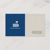 Carte De Visite Gestionnaire de publicité - Simple élégant et élég (Dos)