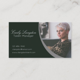 Carte De Visite Gestionnaire de talents d'entreprise moderne Dark 