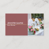 Carte De Visite Gestionnaire d'événements élégant et professionnel (Devant)