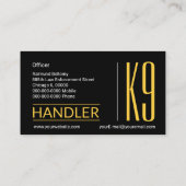 Carte De Visite Gestionnaire K9 (Dos)