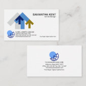 Carte De Visite Gestionnaire logistique des flèches de la chaîne d (Devant / Derrière)