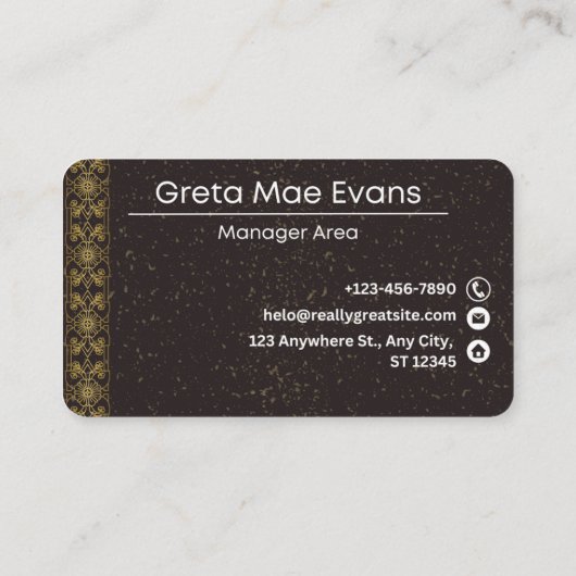 Carte De Visite Gestionnaire moderne (Dos)