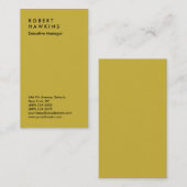 Carte De Visite Gestionnaire professionnel de couleur or élégant (Devant / Derrière)