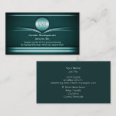 Carte De Visite Gestionnaires intérimaires - Style Art Déco Métal (Devant / Derrière)