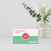 Carte De Visite Gestionnaires minimaux de corail et de menthe (Debout devant)