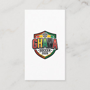 Carte De Visite Ghana Football 2026 Football Gras Pays Typographie
