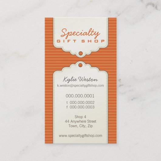 CARTE DE VISITE :: gifttag tendance P1 (Devant)