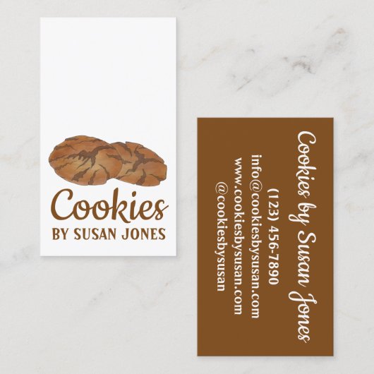Carte De Visite Gingersnap Gingersnap Biscuit Ginger Nut cookies (Devant / Derrière)