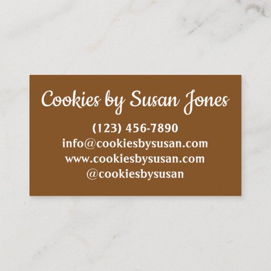 Carte De Visite Gingersnap Gingersnap Biscuit Ginger Nut cookies (Dos)
