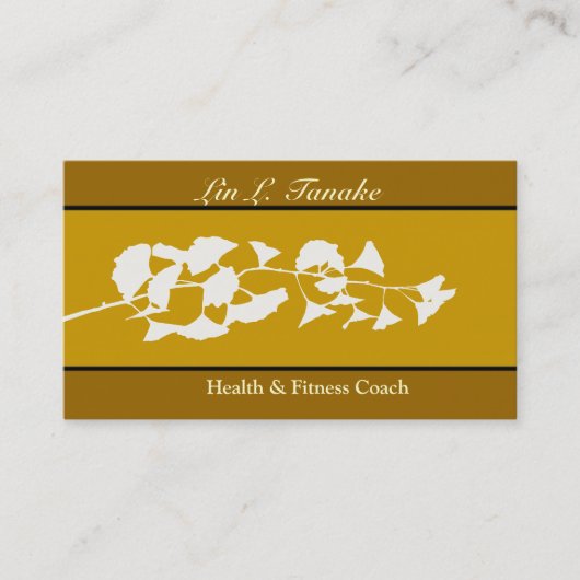 Carte De Visite Ginkgo asiatique de fusée (Devant)