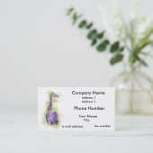 Carte De Visite Girafe 1 d'aquarelle (Debout devant)