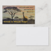 Carte De Visite Girafe dans le coucher du soleil africain (Devant / Derrière)